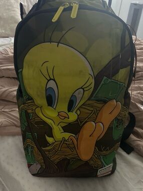 Spray ground Tweety Yellow Cartoon Bird Pet-Themed Backpack